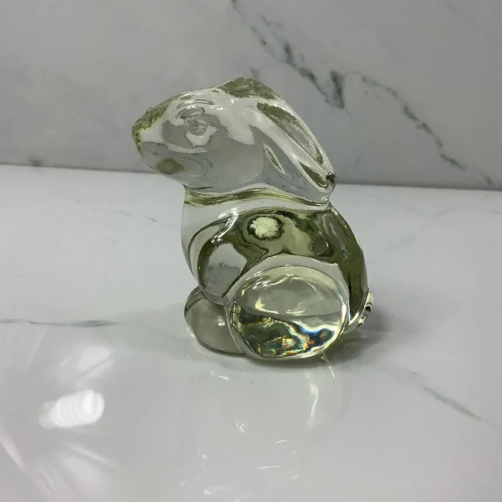 VINTAGE Hand Blown Glass Bunny